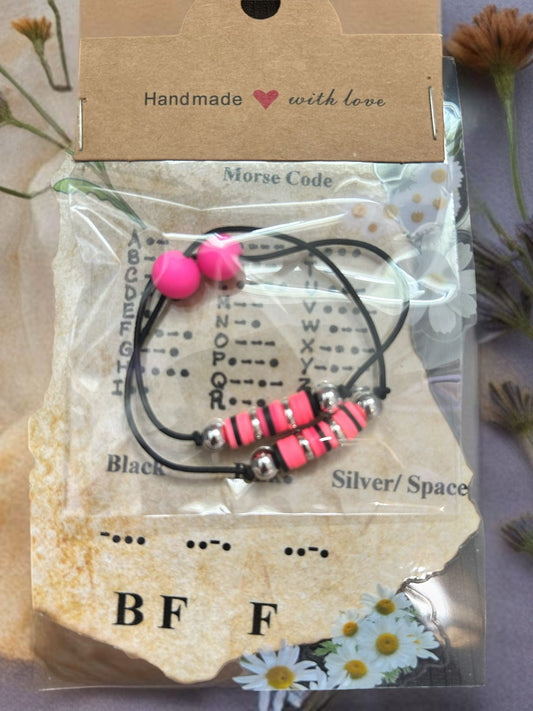 BFF Friendship Code Morse Bracelet